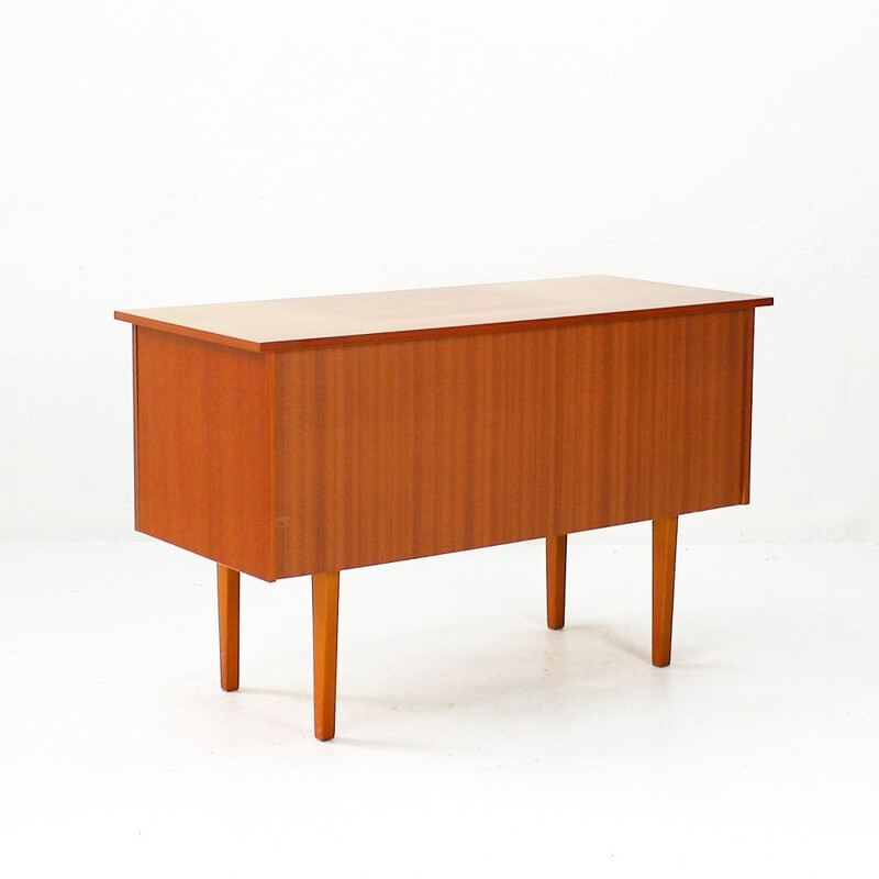 Mid century desk in walnut with drawers - 1960s