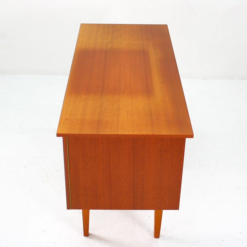 Mid century desk in walnut with drawers - 1960s