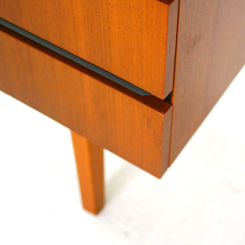 Mid century desk in walnut with drawers - 1960s