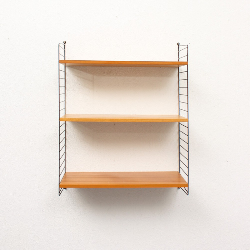 String wall unit in elm, Nisse STRINNING - 1960s