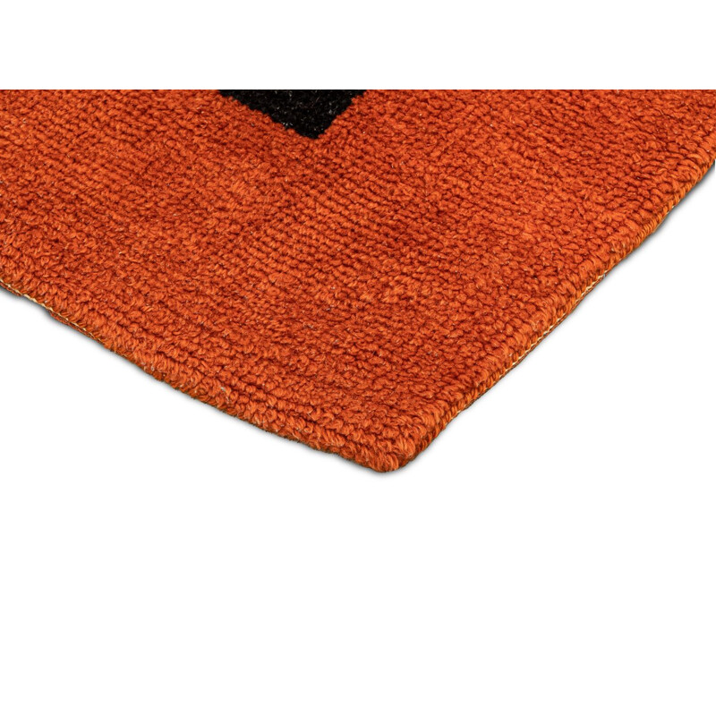 Tapis vintage en laine orange, Allemagne 1970