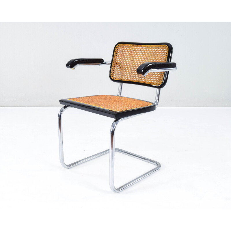 Set of 4 mid-century Italian B64 Cesca chairs by Marcel Breuer, 1970