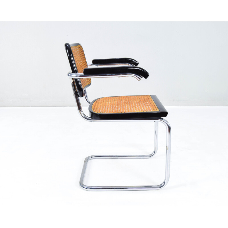 Set of 4 mid-century Italian B64 Cesca chairs by Marcel Breuer, 1970