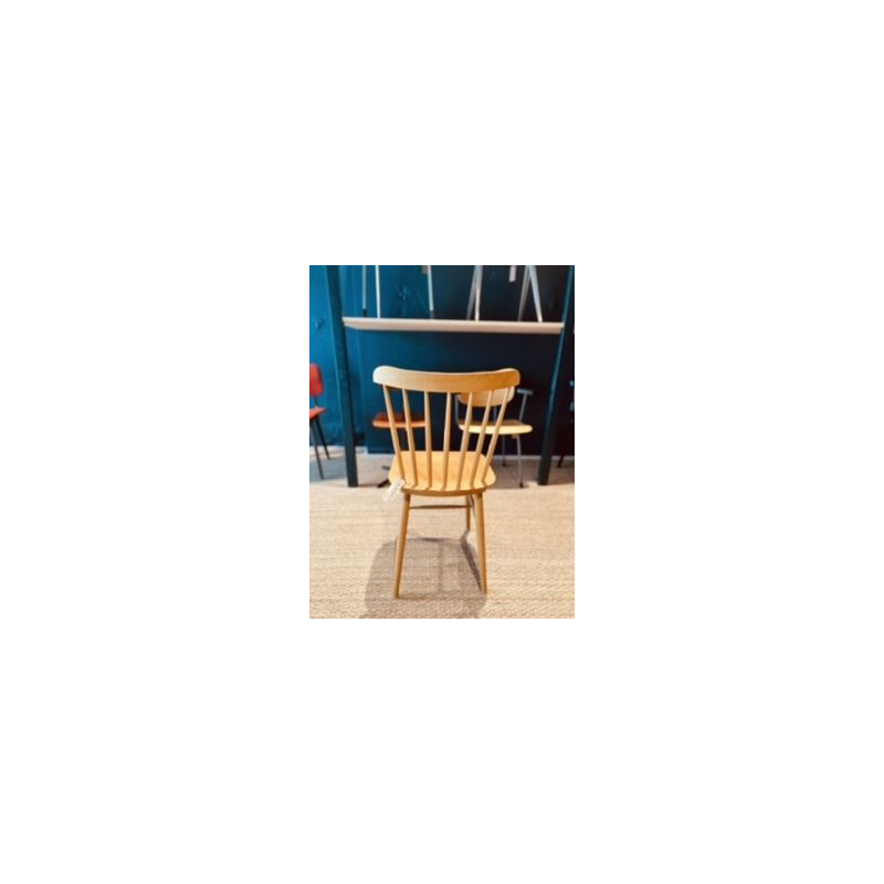 Scandinavian vintage beechwood chair by Ton