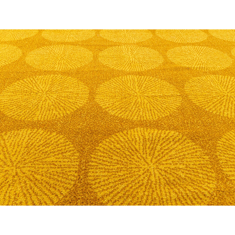 Vintage yellow wool rug, Germany 1970s