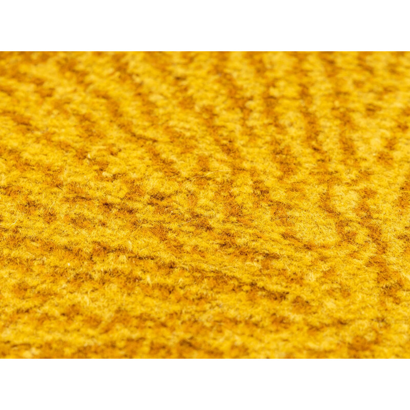 Alfombra vintage de lana amarilla, Alemania 1970