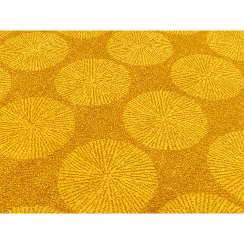 Vintage-Teppich aus gelber Wolle, Deutschland 1970