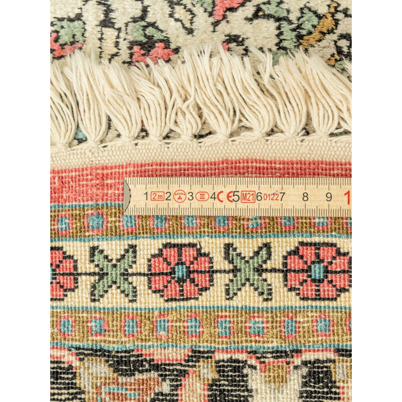 Vintage tapijt van zijde en kasjmier, India 1960