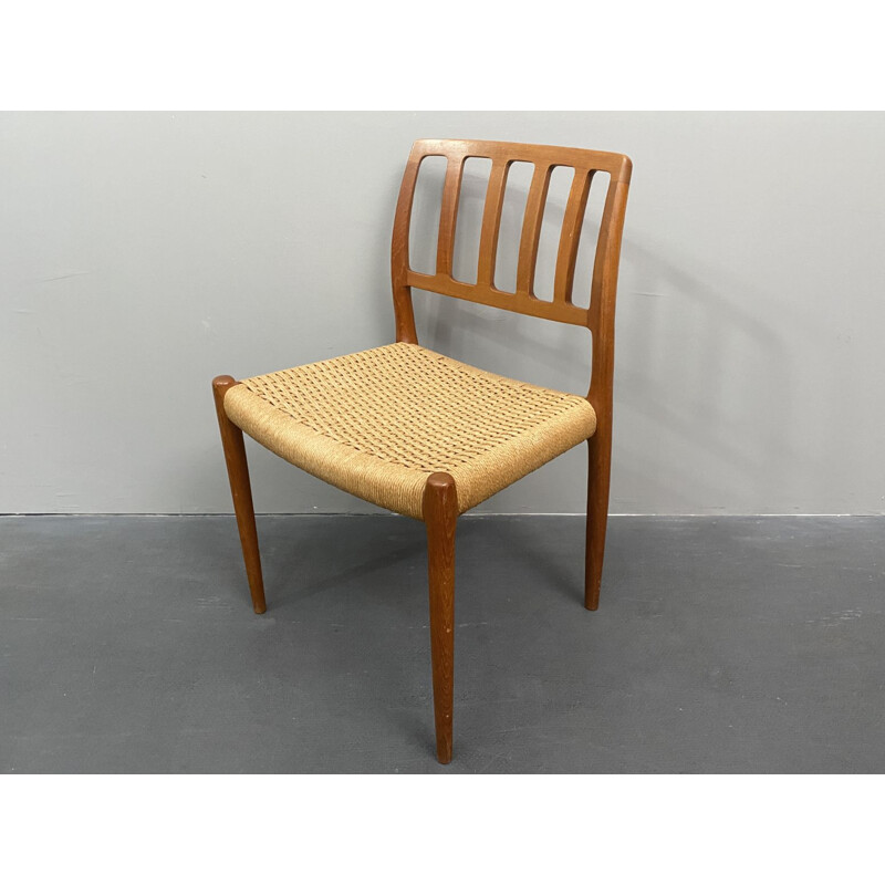 Set of 4 vintage model 83 dining chairs in teak by Niels Otto Möller for JL Möllers, Denmark 1960s