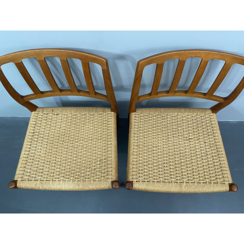 Set di 4 sedie vintage in teak modello 83 di Niels Otto Möller per JL Möllers, Danimarca 1960