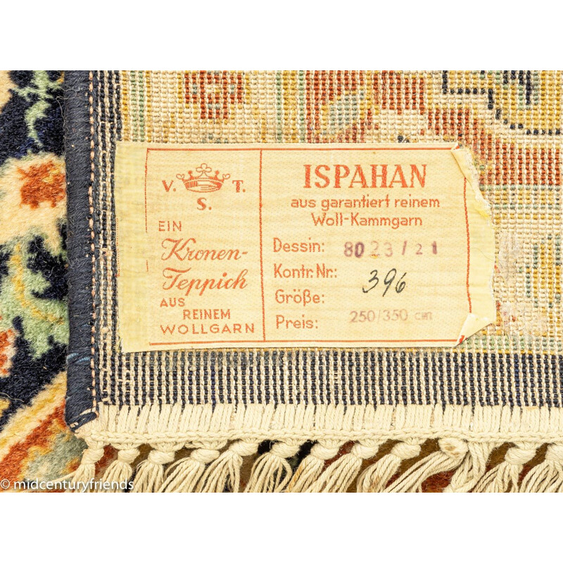 Vintage wollen tapijt, Duitsland 1960