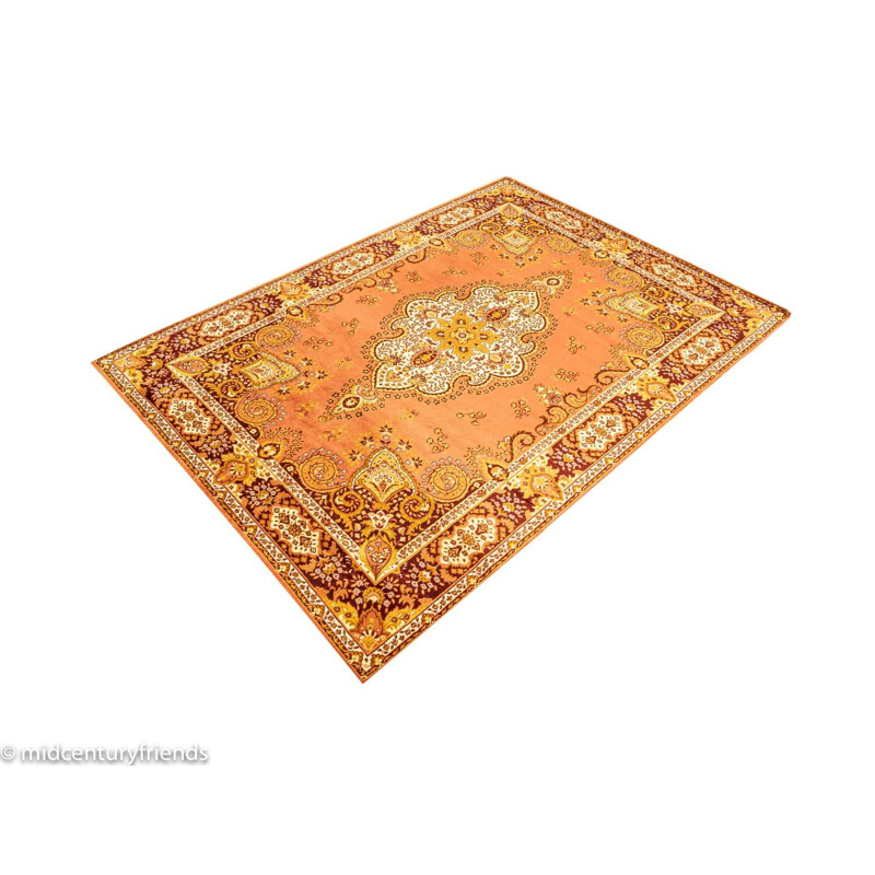 Vintage virgin wool carpet with "Persian" pattern, Germany 1960s