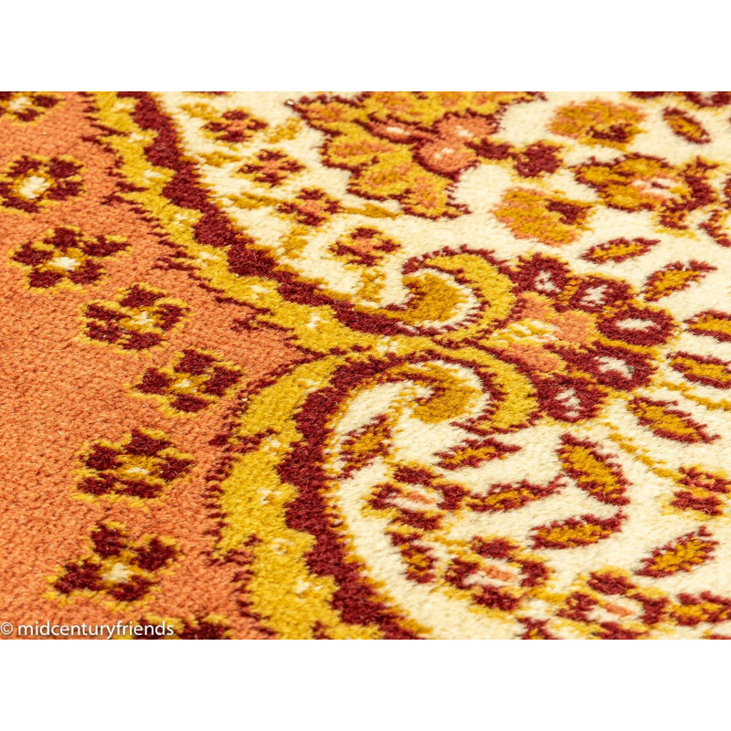 Vintage virgin wool carpet with "Persian" pattern, Germany 1960s