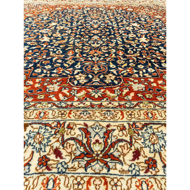 Vintage-Teppich aus Seide und Kaschmir, Indien 1960
