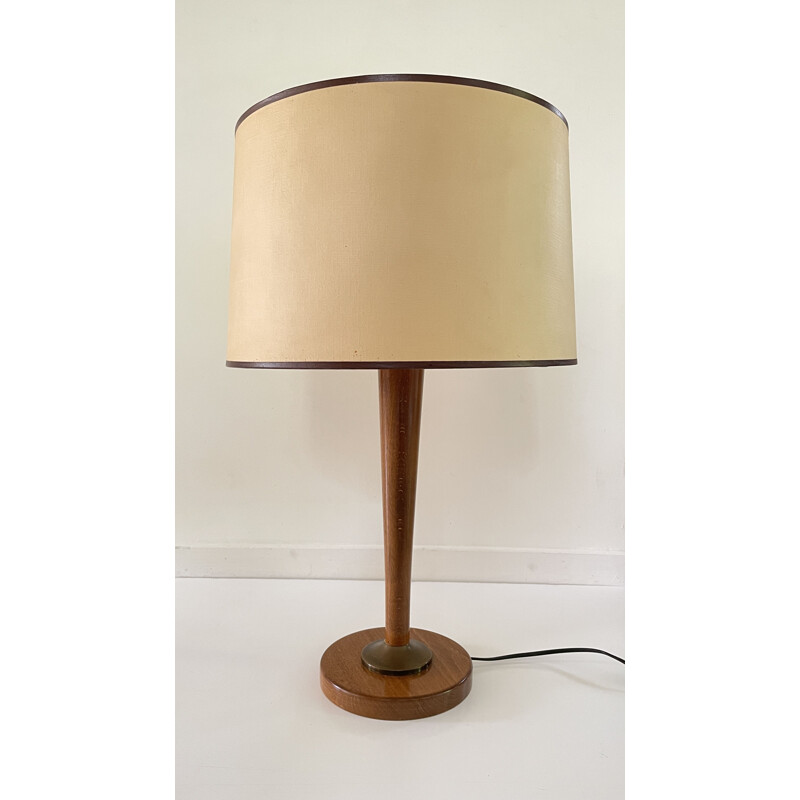 Vintage wooden lamp by Unilux, 1960s