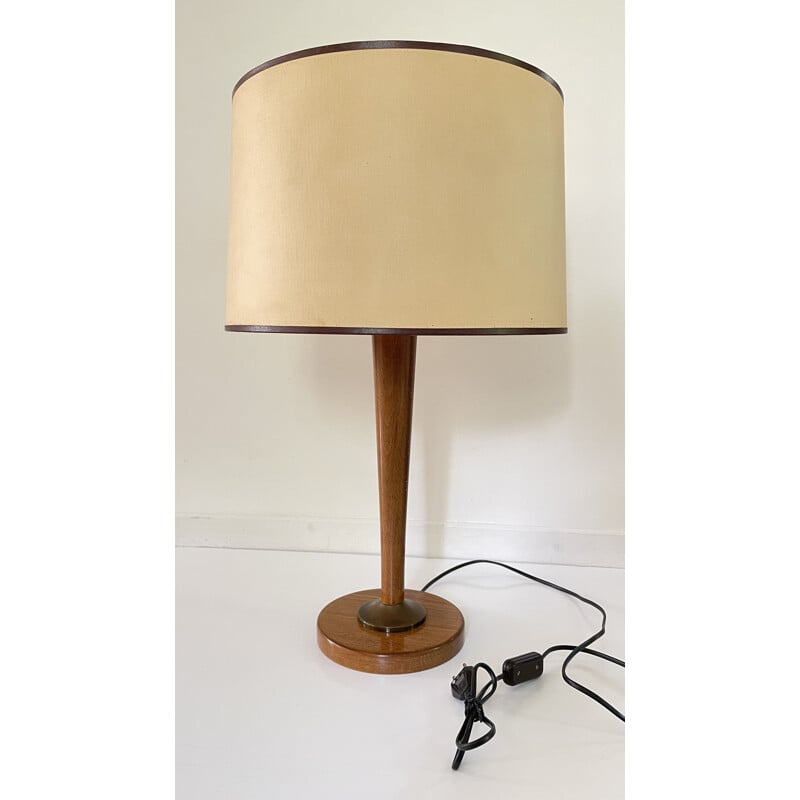 Vintage wooden lamp by Unilux, 1960s