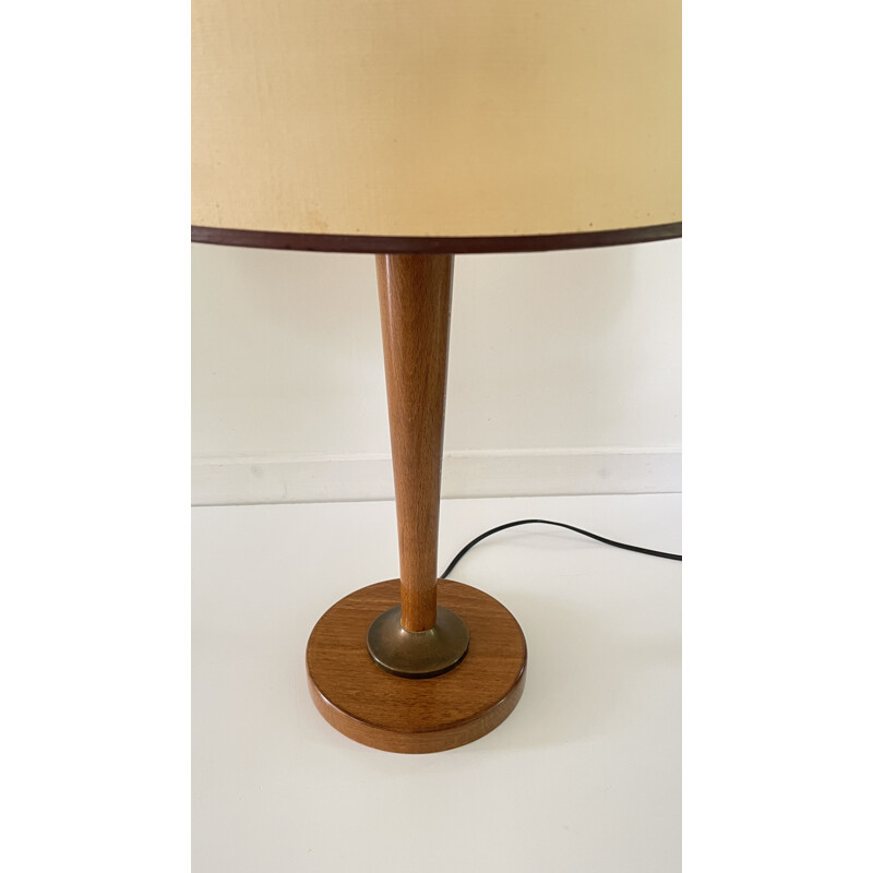 Vintage wooden lamp by Unilux, 1960s