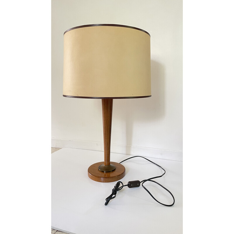 Vintage wooden lamp by Unilux, 1960s