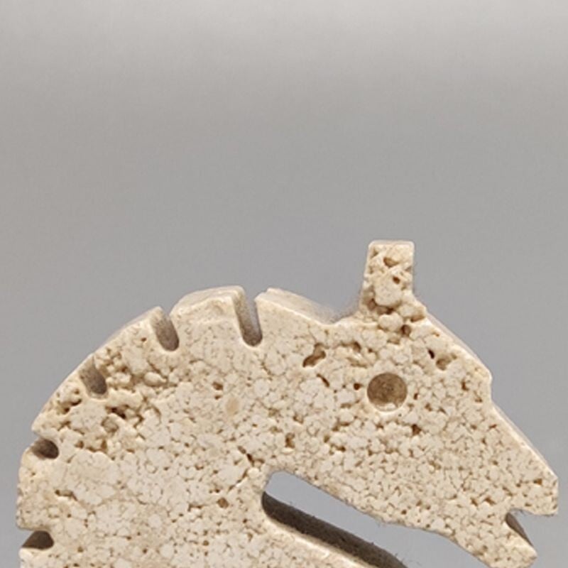 Vintage travertine Horse sculpture by Enzo Mari for F.lli Mannelli, 1970s