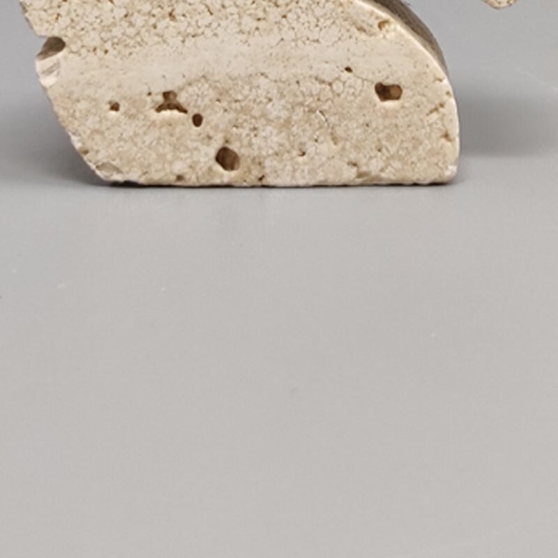 Vintage travertine Horse sculpture by Enzo Mari for F.lli Mannelli, 1970s