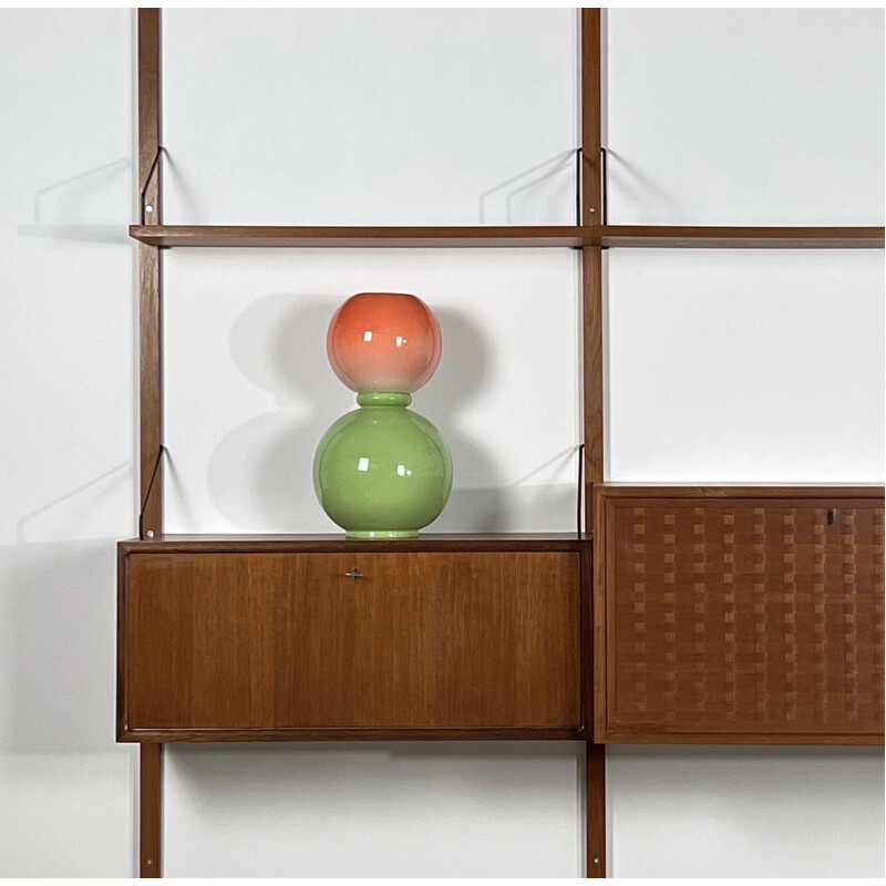 Étagère murale vintage modulable "Royal System" par Poul Cadovius pour Cado Danemark, 1960