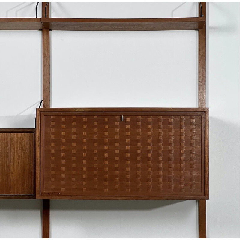 Vintage modular wall shelf "Royal System" by Poul Cadovius for Cado Denmark, 1960