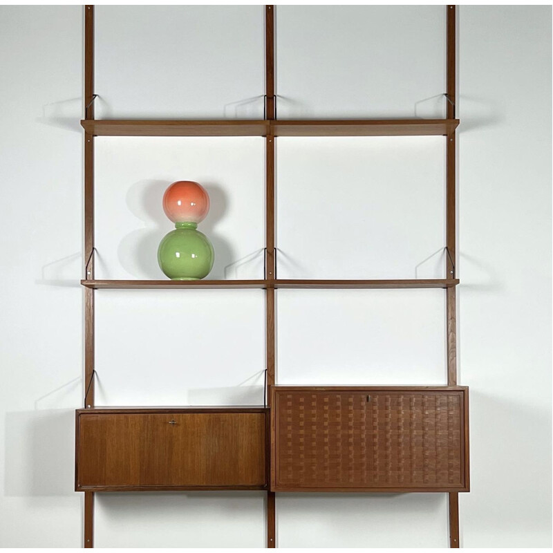 Vintage modular wall shelf "Royal System" by Poul Cadovius for Cado Denmark, 1960