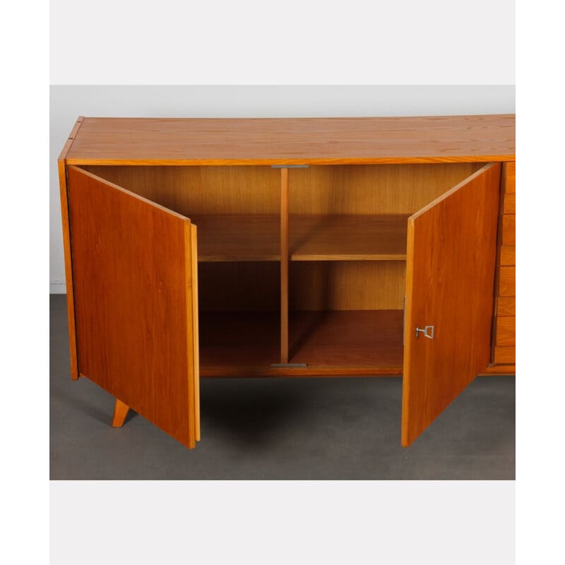 Vintage oak sideboard model U-460 by Jiroutek for Interier Praha, 1960