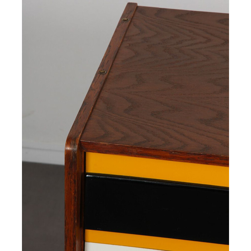 Mid-century yellow and black dresser model U-453 by Jiri Jiroutek, 1960