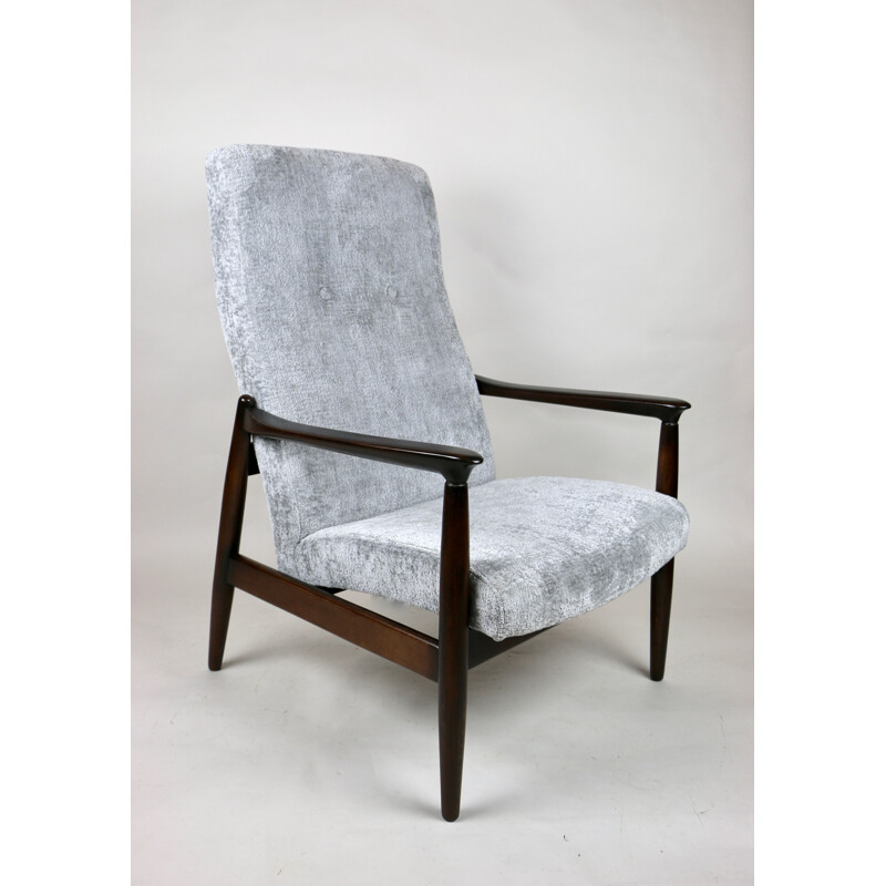 Vintage GFM-64 silver high armchair by Edmund Homa, 1970s
