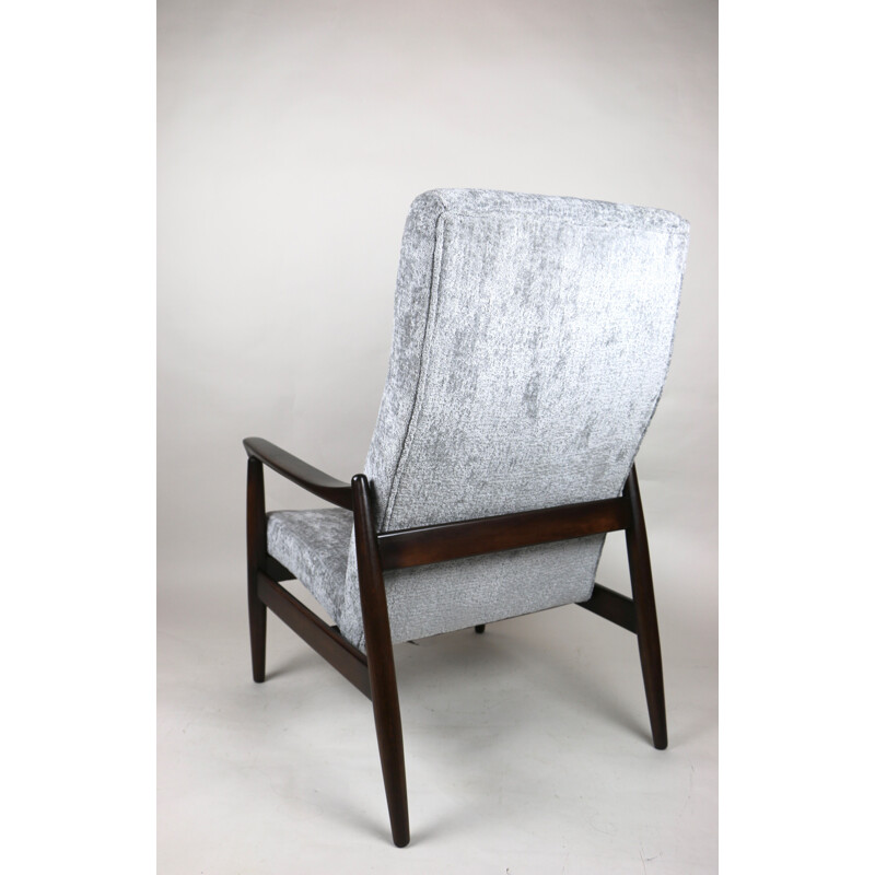 Vintage GFM-64 silver high armchair by Edmund Homa, 1970s