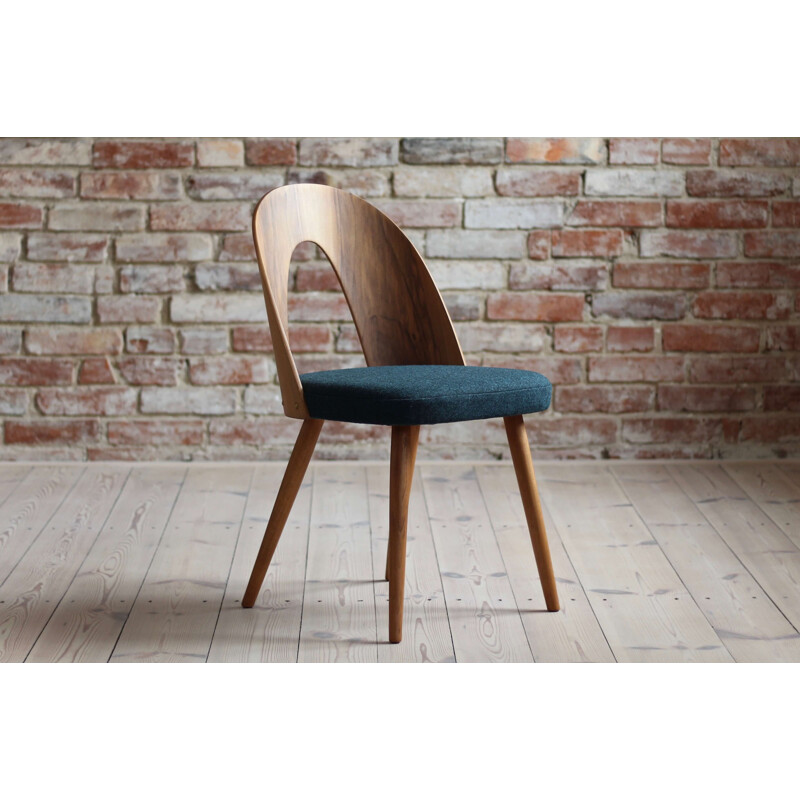 Set of 4 mid-century dining chairs in kvadrat fabric by Antonin Šuman