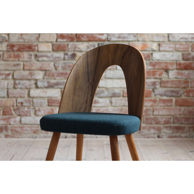 Set of 4 mid-century dining chairs in kvadrat fabric by Antonin Šuman