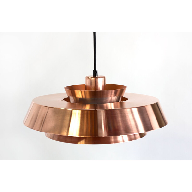 Fog & Mørup "Nova" hanging lamp in copper, Jo HAMMERBORG - 1960s