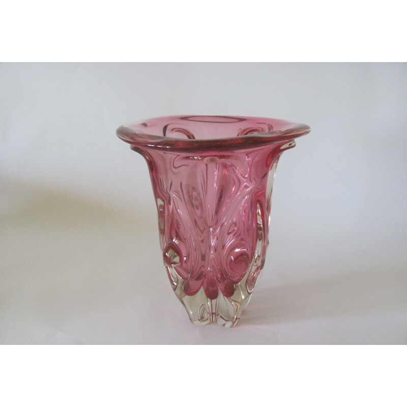 Vintage vase of metalurgic glass made for Škrdlovice, Czechoslovakia 1960s