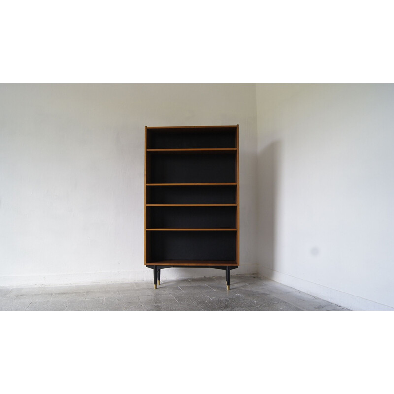 Vintage swedish teak bookcase by Hugo Troeds, 1950s