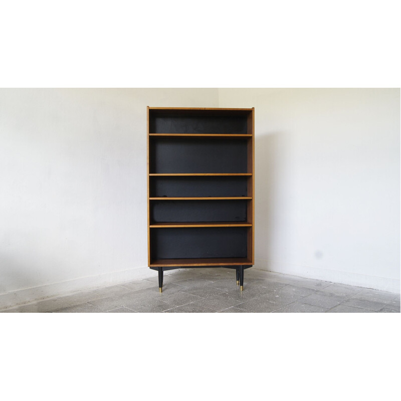 Vintage swedish teak bookcase by Hugo Troeds, 1950s