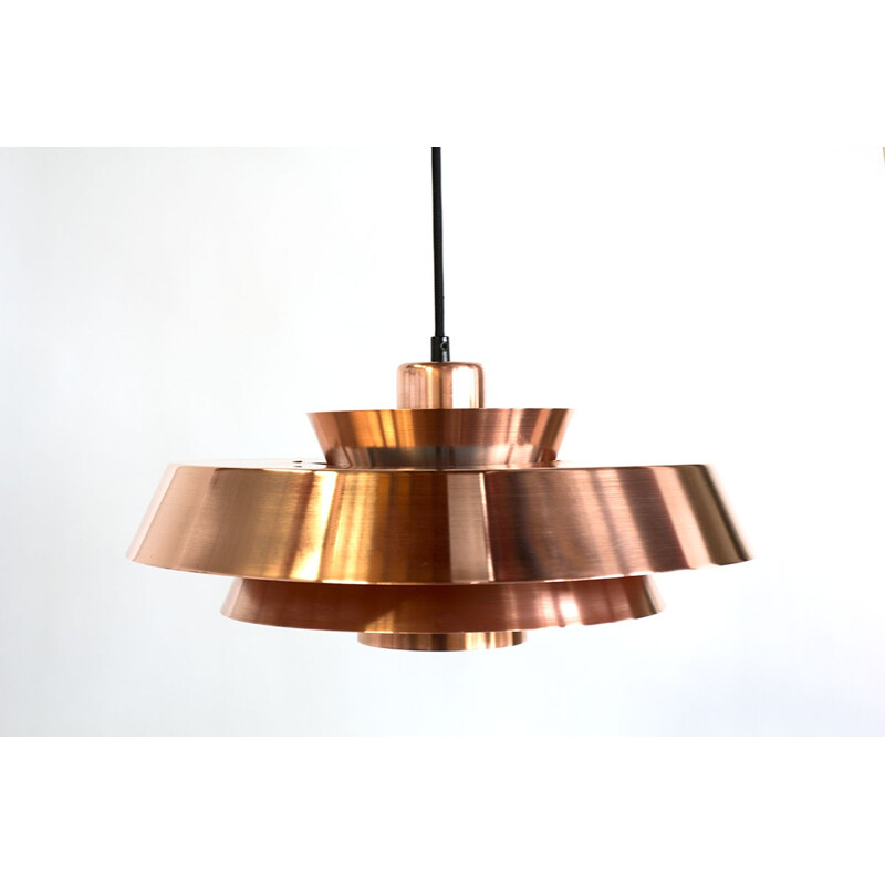 Fog & Mørup "Nova" hanging lamp in copper, Jo HAMMERBORG - 1960s