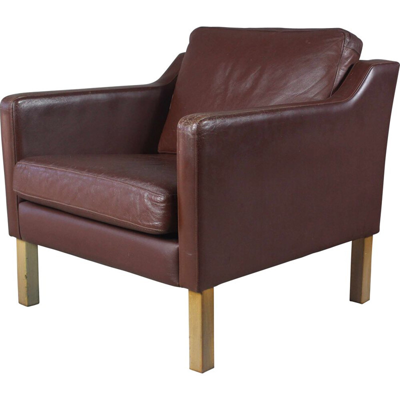 fauteuil danois vintage - cuir