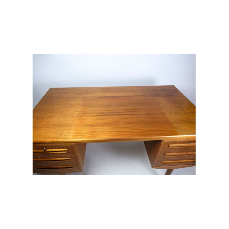 Vintage Deens teakhouten bureau van Ap Furniture Svenstrup, 1960