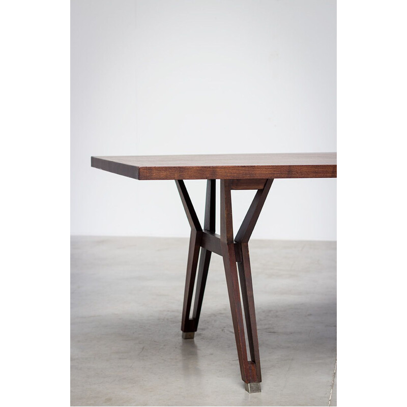 Vintage rosewood conference table by Ico Parisi for Mim, Roma 1958