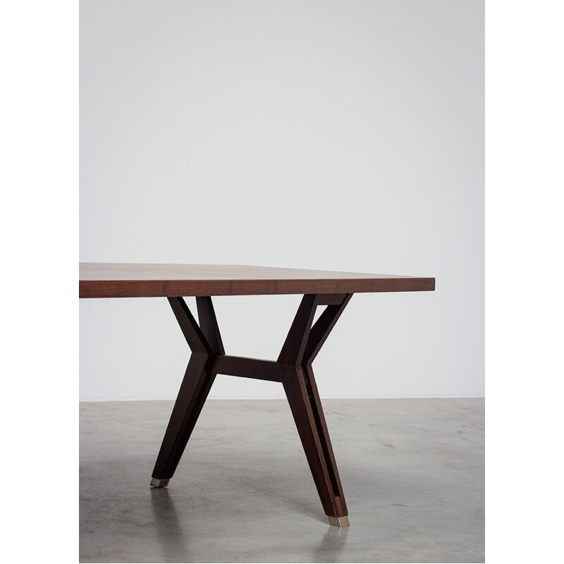 Vintage rosewood conference table by Ico Parisi for Mim, Roma 1958