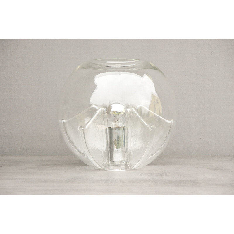 Vintage glass Nuphar table lamp by Toni Zuccheri for Veart, 1970s