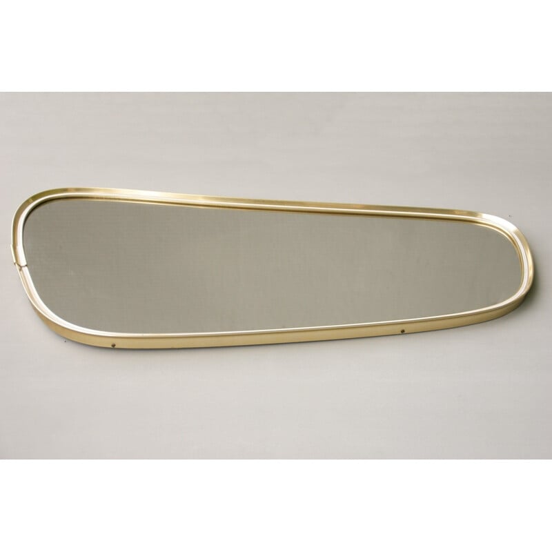 Espelho de parede Vintage produkte estrutura metálica dourada, Alemanha 1950