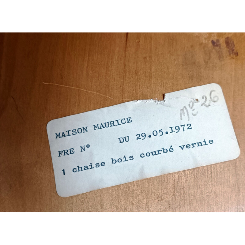 Chaise bistrot vintage de la Maison Maurice, 1972