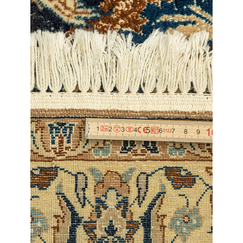 Vintage wool and silk rug, Pakistan 1960s
