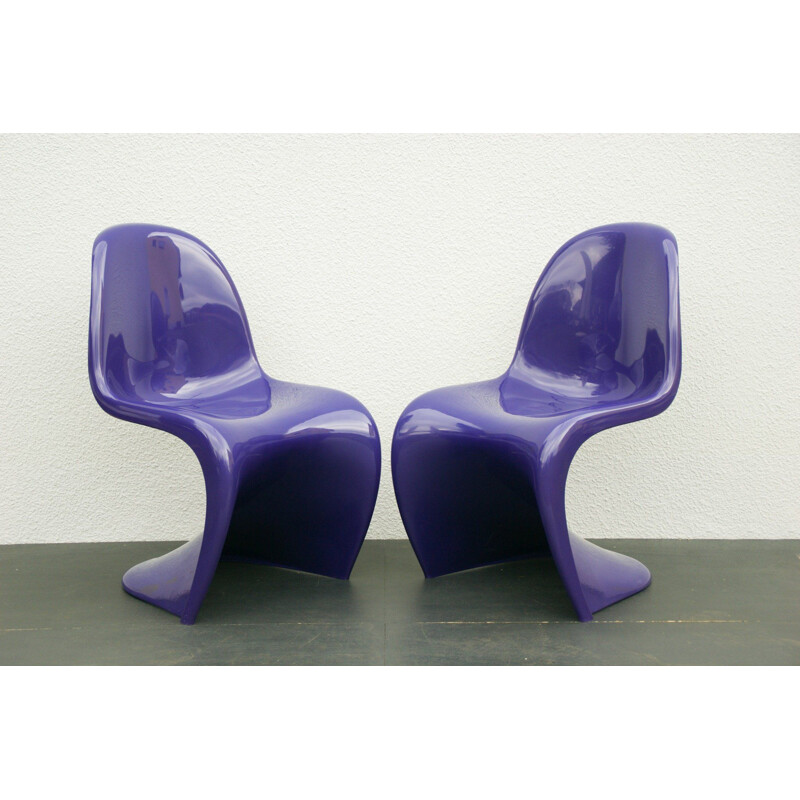 Coppia di sedie vintage di Verner Panton per Hermann Miller, 1970
