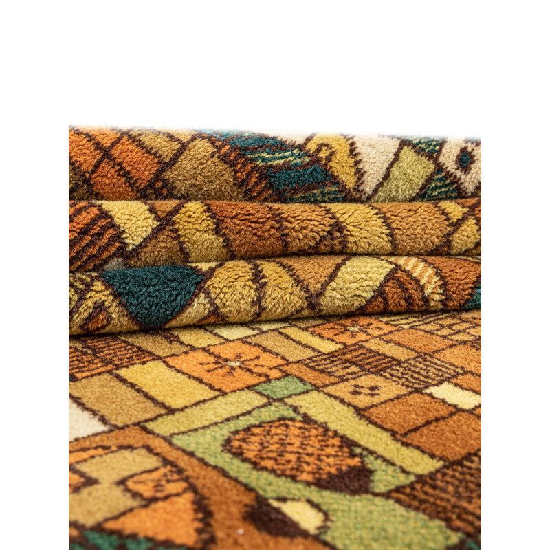 Majestueus globaal Altaar Vintage Vorwerk wollen tapijt, Duitsland 1970