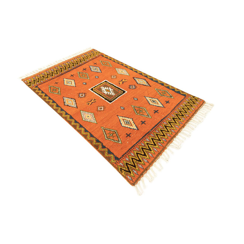 Vintage Berber wool carpet, Morocco 1960