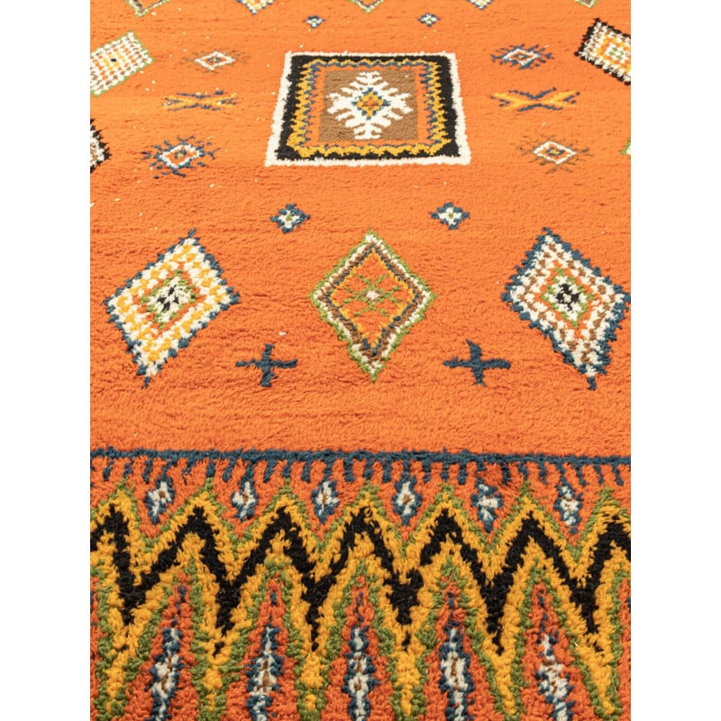 Vintage Berber wool carpet, Morocco 1960